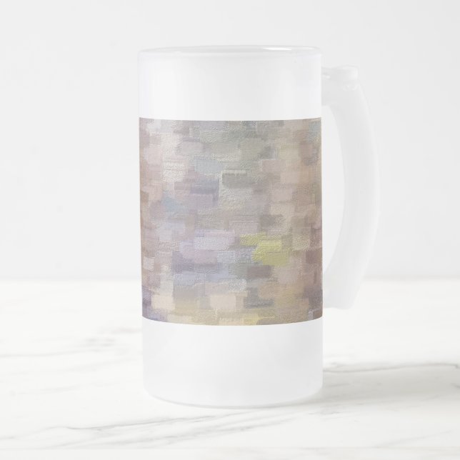 Brick Abstract Winter Fall Frosted Glass Beer Mug (Devant droit)