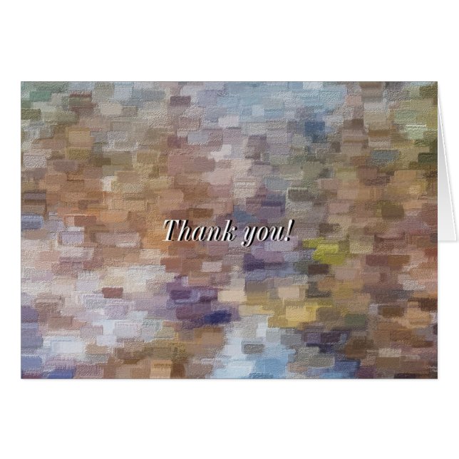 Brick Abstrait Winter Fall Carte de remerciements (Devant Horizontal)