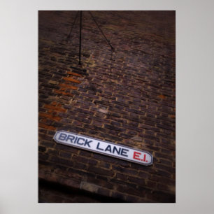 Brick Lane - Panneau de rue - Londres - Poster