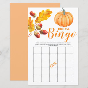 Bridal Bingo Automne Citrouille Jeu nuptial