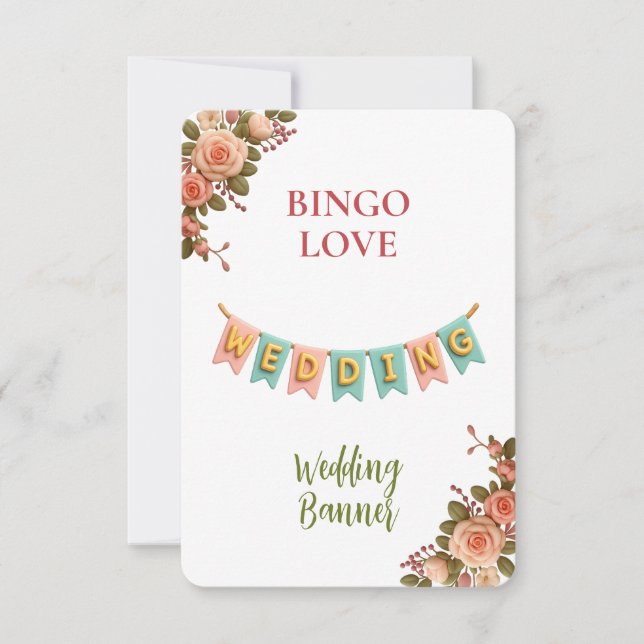 Bridal Shower Game Bingo Card – Wedding Banner (Devant)