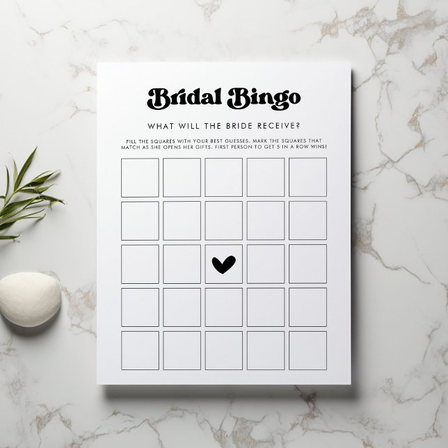 Bridal Shower Gifts Bingo Game (Créateur téléchargé)