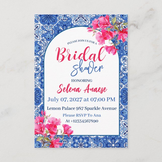 Bridal Shower Invitation Card (Devant)