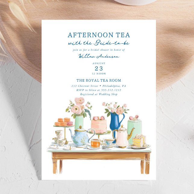 Bridal Shower Tea Party Invitation Illustration (Créateur téléchargé)