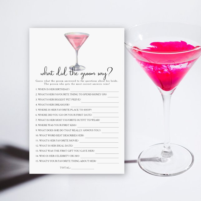 Bridal shower What did the groom say  (Créateur téléchargé)