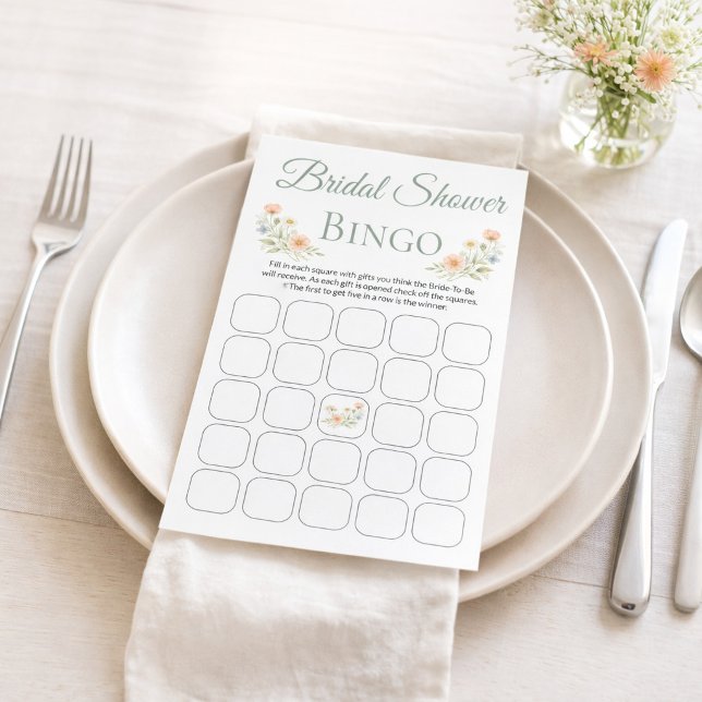Bridal Shower Wildflower Bingo Game (Créateur téléchargé)