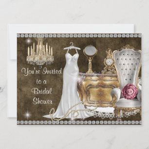 BRIDAL SHOWOWE INVITATION Antique Wallpaper