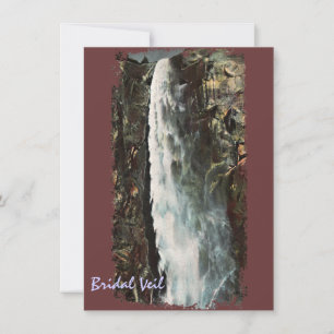 Bridal Veil Falls, Yosemite Invitation Vintage