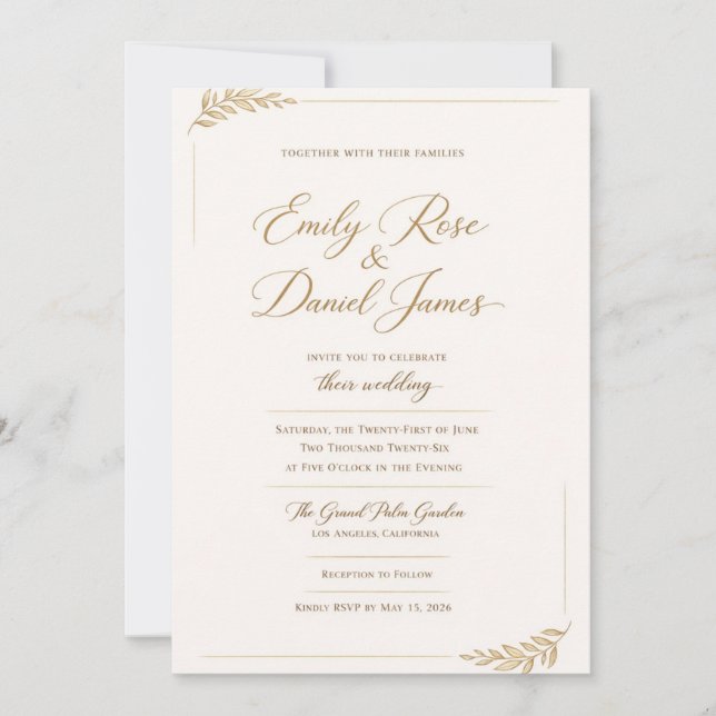 bridal wedding invitations (Devant)