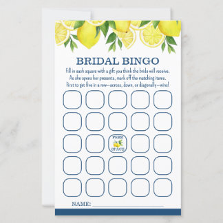 Bride Bingo Lemon Fête des mariées Jeu