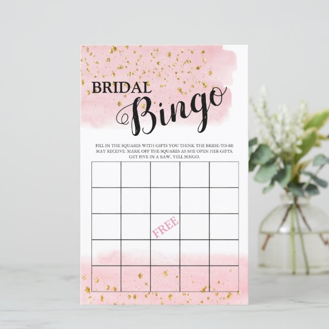 Bride Bingo Rose Gold jeu de nuptiale (Debout devant)