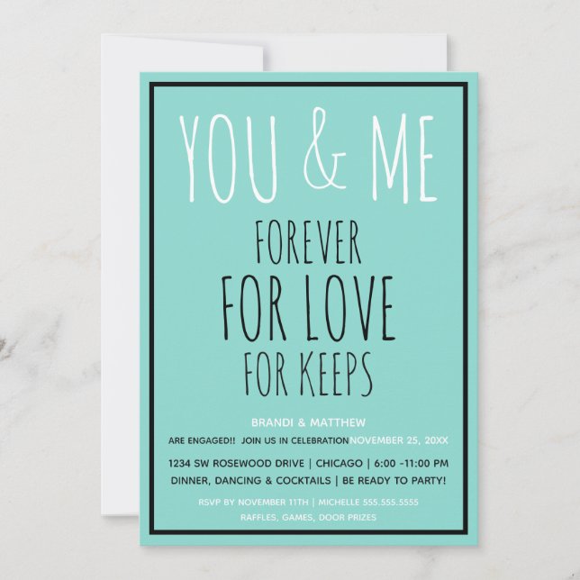 Bride Co Forever You & Me Mariage Engagement Party (Devant)