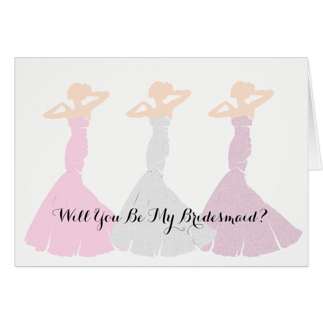 BRIDE CO Pink Be My Bridesmaid (Devant Horizontal)