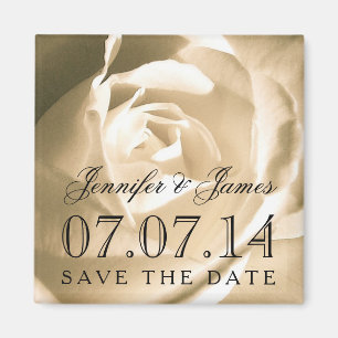 Bride Groom Floral Magnet Réservez la date