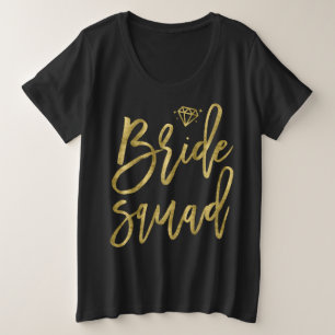 Bride Squad Faux Gold avec Diamond Graphics