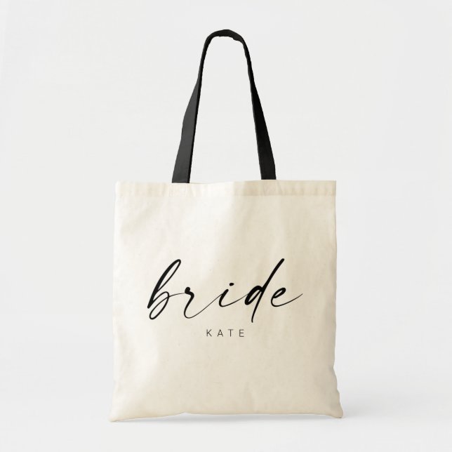 Bride Tote Bag | Modern Script (Devant)