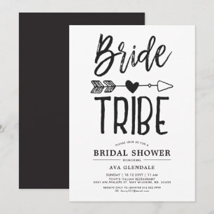 Bride Tribe   Invitations de fête prénuptiale Scri