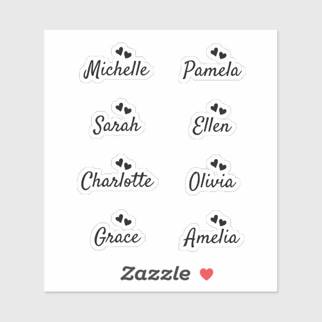 Bridemaids Gift-box Custom-Cut Vinyl Sticker (Feuille)