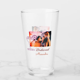 Bridesmaid ajouter nom image cocktail verre corail