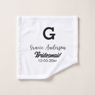 Bridesmaid ajouter nom monogramme simple minimal m