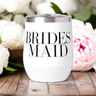 Bridesmaid Black Modern Elégant Personnalisé