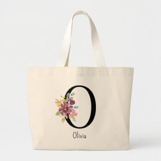 Bridesmaid Cadeau Fleur Wild Alphabet O Sac fourre