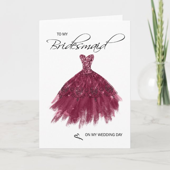 Bridesmaid Carte de remerciements (Devant)