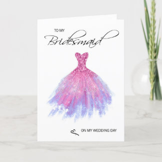 Bridesmaid Carte de remerciements