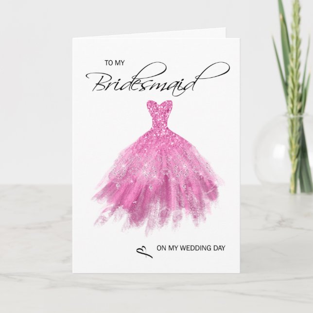 Bridesmaid Carte de remerciements (Devant)