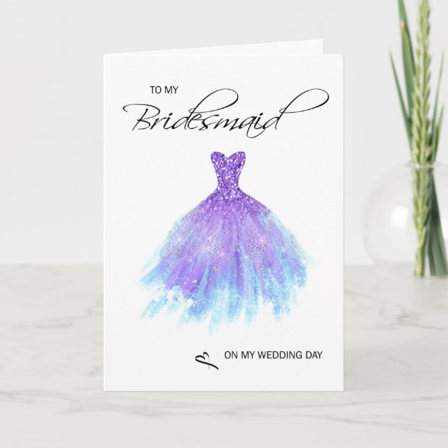 Bridesmaid Carte de remerciements (Devant)