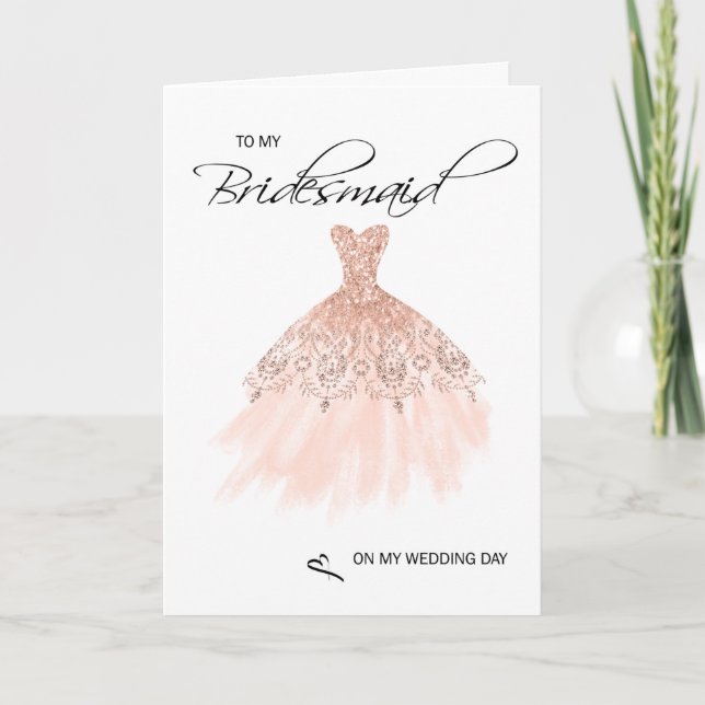 Bridesmaid Carte de remerciements (Devant)