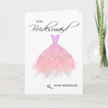 Bridesmaid Carte de remerciements