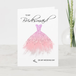 Bridesmaid Carte de remerciements