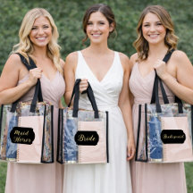 Bridesmaid Letters in Gold Color On Black 