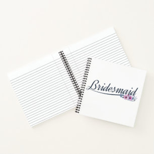 Bridesmaid Mariage Calligraphy Carnet du livre d'o