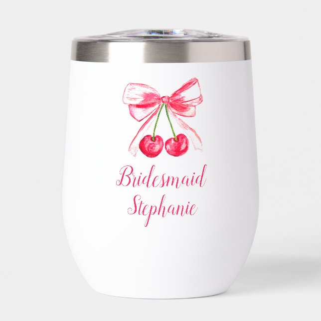 Bridesmaid Pink Bow Coquette Mariage (Avant)