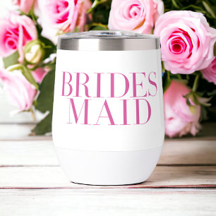 Bridesmaid Pink Moderne Personnalisé