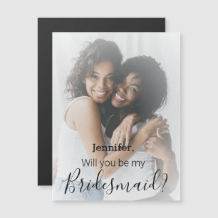 bridesmaid proposition foulée photo stylé aimant