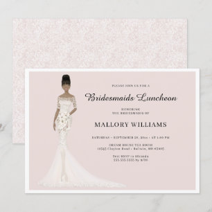 Bridesmaiers déjeuner Fashion Bride Invitation