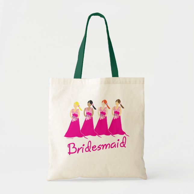 Bridesmaiers Sac fourre-tout Rose Design (Devant)