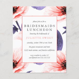 Bridesmaitres BUDGET Déjeuner Blush violet fleuri