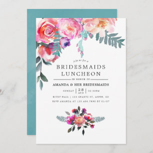 Bridesmaitres d'hiver Déjeuner Floral Invitation