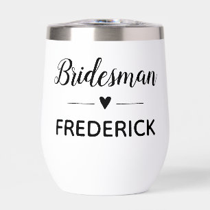 Bridesman Black Handwriting Script Mariage