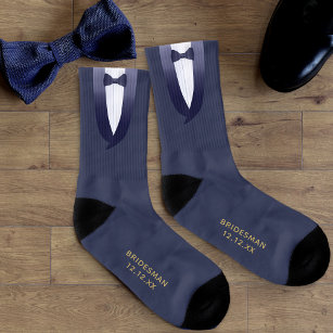 Bridesman Navy Blue Tuxedo Gatsby Wedding Favorise