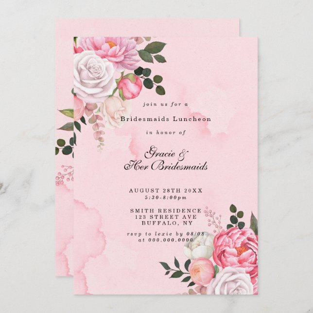 Bridesservatrices Luncheon Invitation (Devant / Derrière)