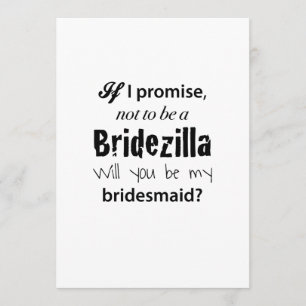 Bridezilla - Invitation demoiselle d'honneur