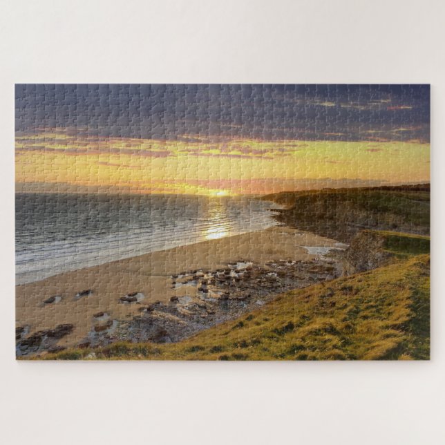 Bridgend Beach Wales Jigsaw Puzzle (Horizontal)