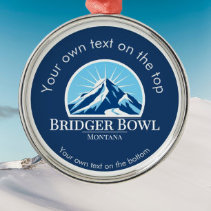 Bridger Bowl Montana médaille de ski ornement méta