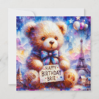 BRIE ~ Joyeux anniversaire ~ Ours en peluche ~