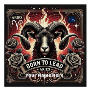 Bries "Born to Lead" Affiche brillante